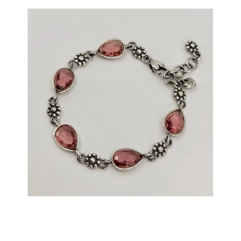 Brighton "La Vie En Rose" bracelet. Vibrant pink Swarovski crystals. *